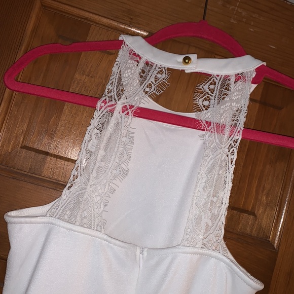 White High Neck Bodycon Dress - Picture 3 of 5